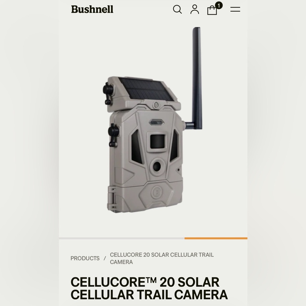 CELLUCORE™ 20 SOLAR CELLULAR TRAIL CAMERA New in Box